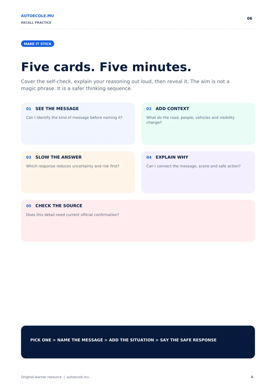 Preview page showing the learner readiness checklist